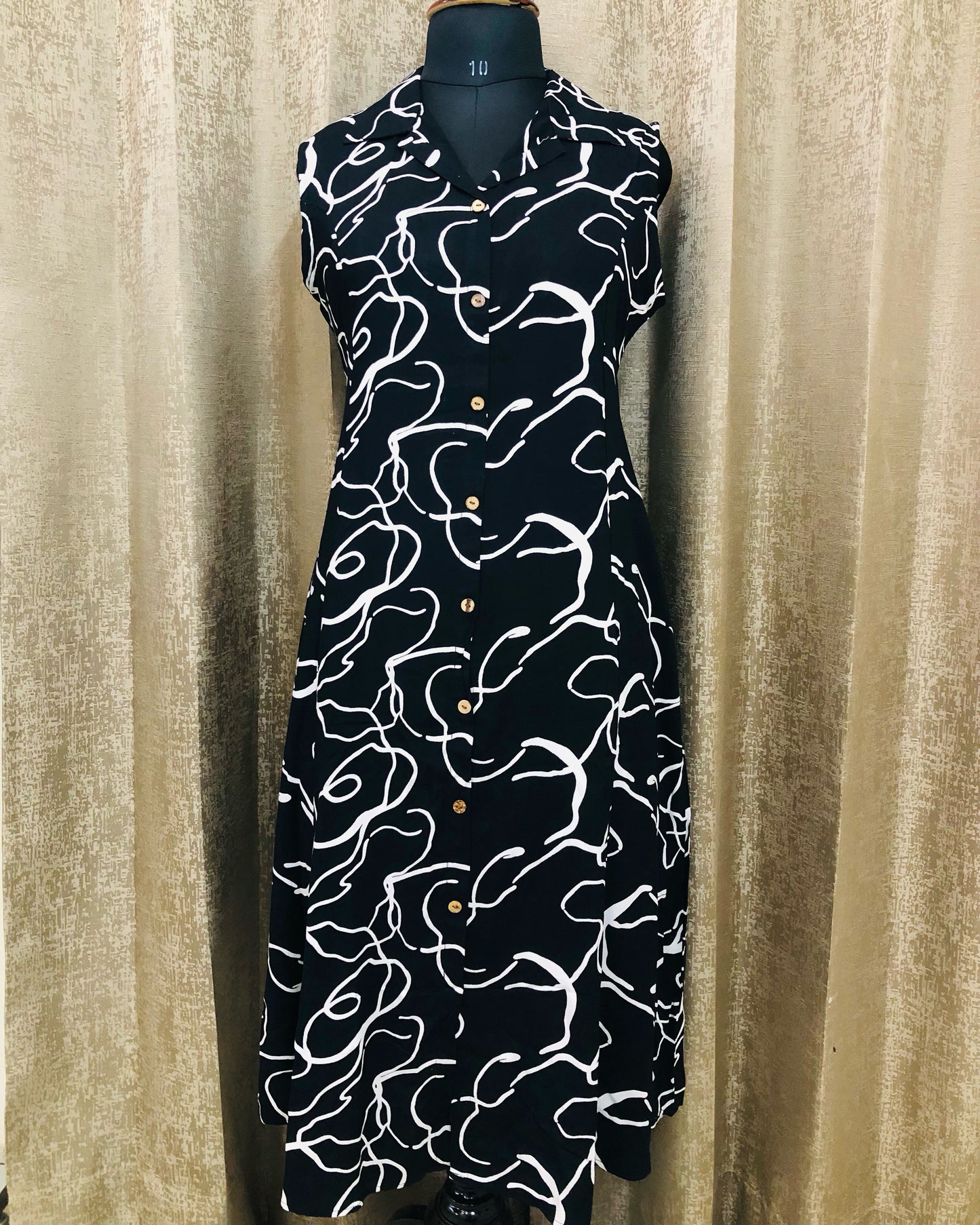 Black Mystique Ankle-Length Dress