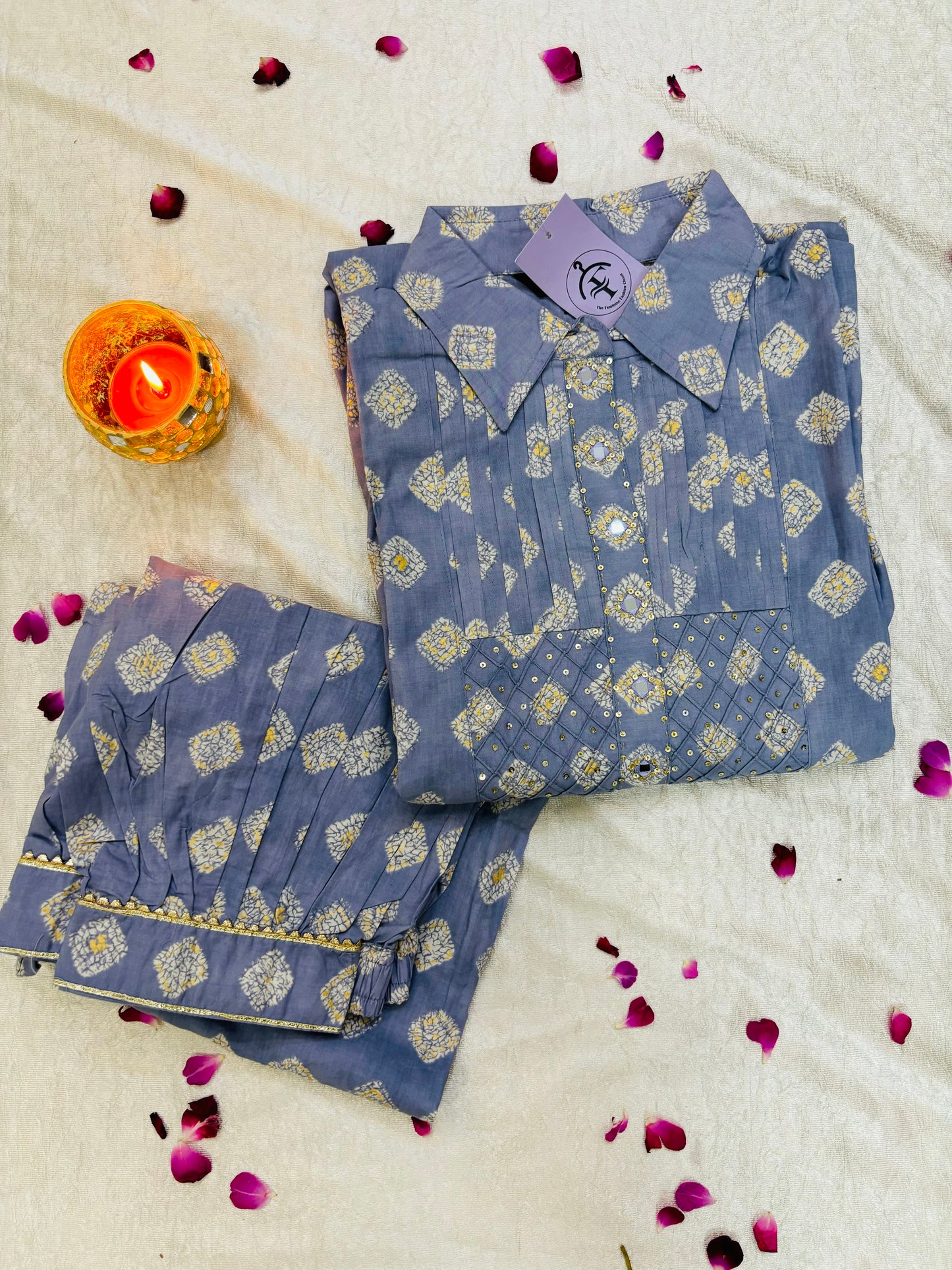 Purple Bloom Co-ord Set