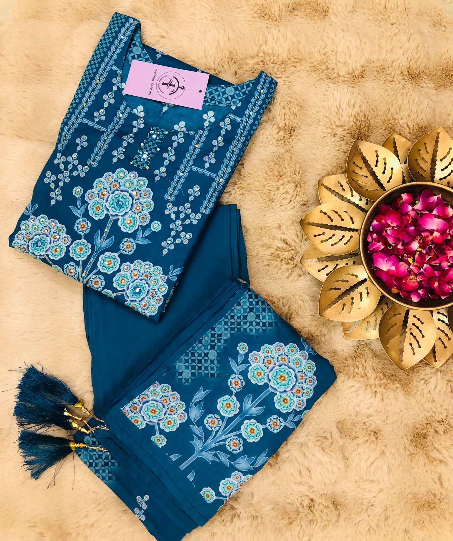 Aqua Petal Grace Suit Set