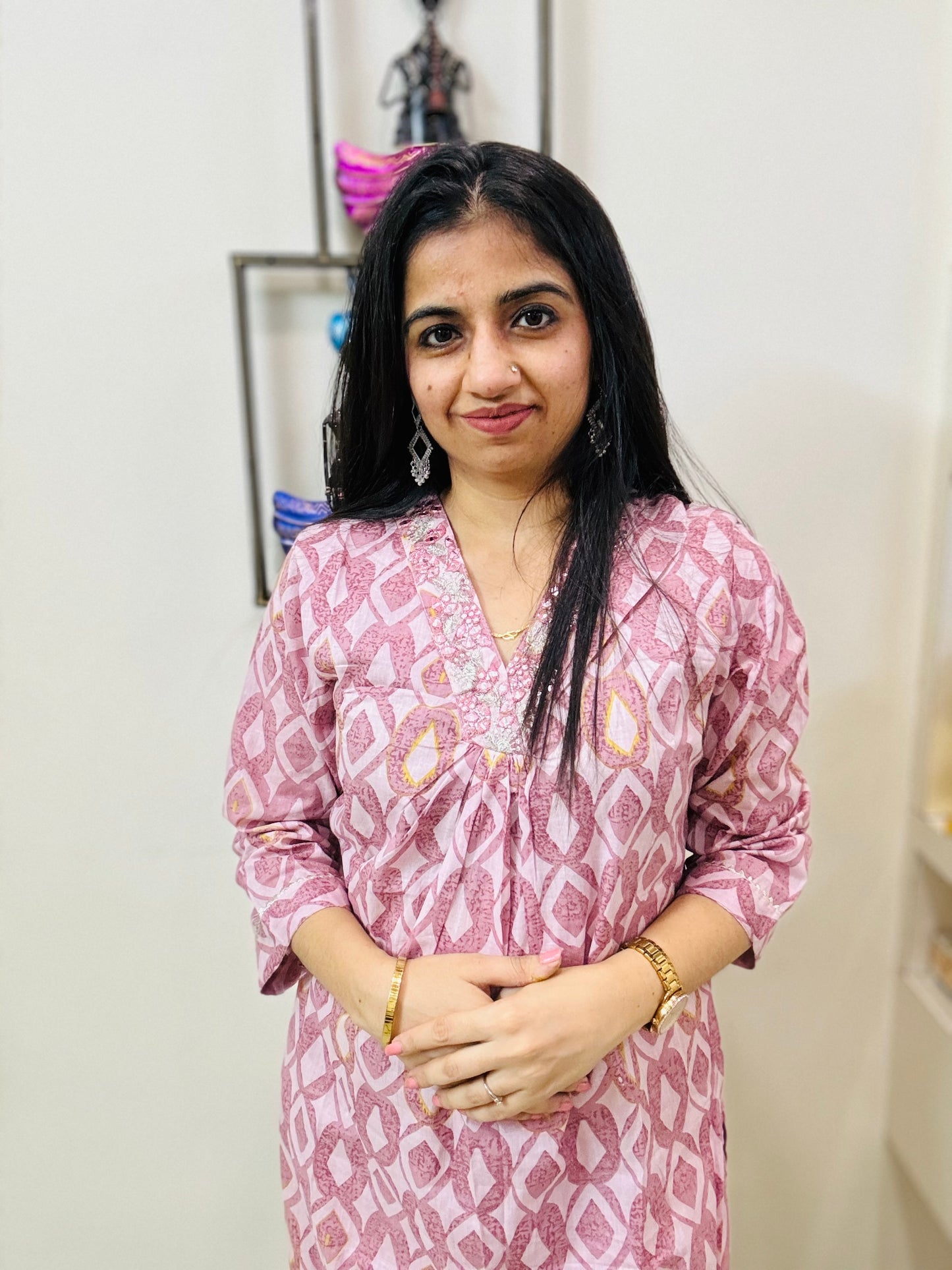 Dusty Rose Elegance Kurta Set
