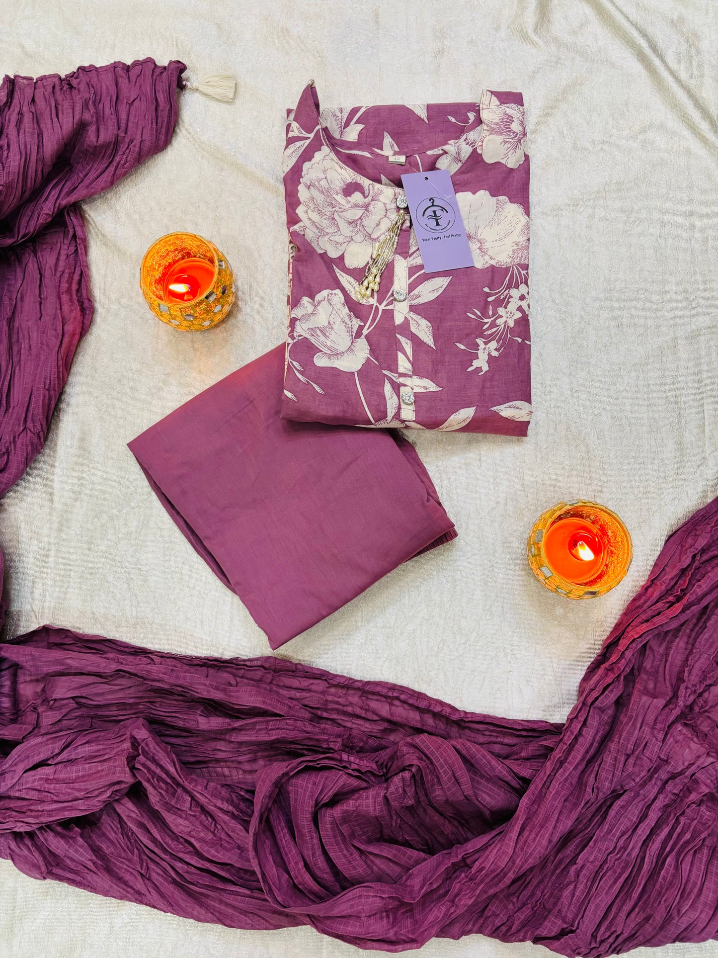 Mauve Blossom Suit Set