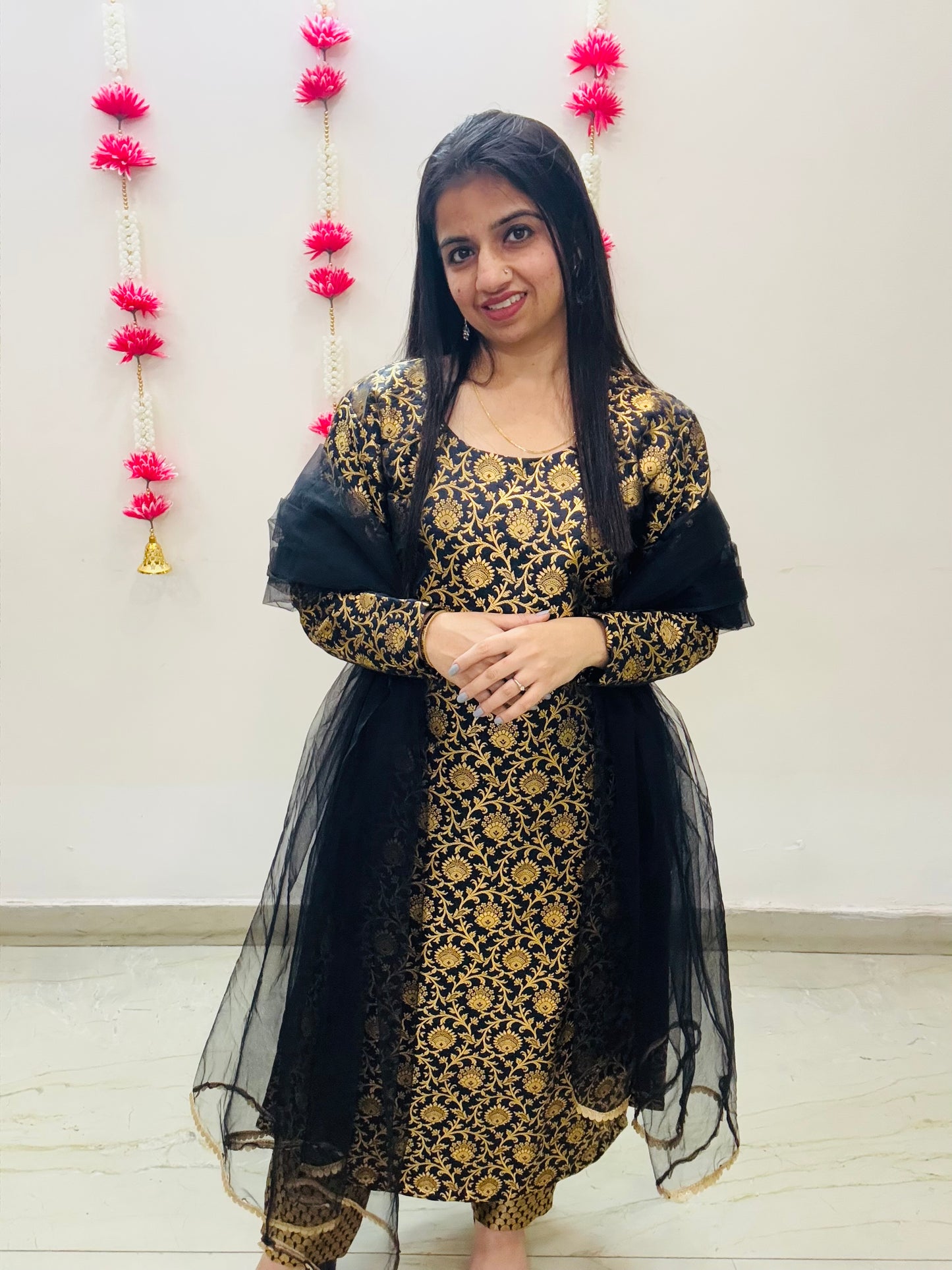 Black Gold Charm Suit Set