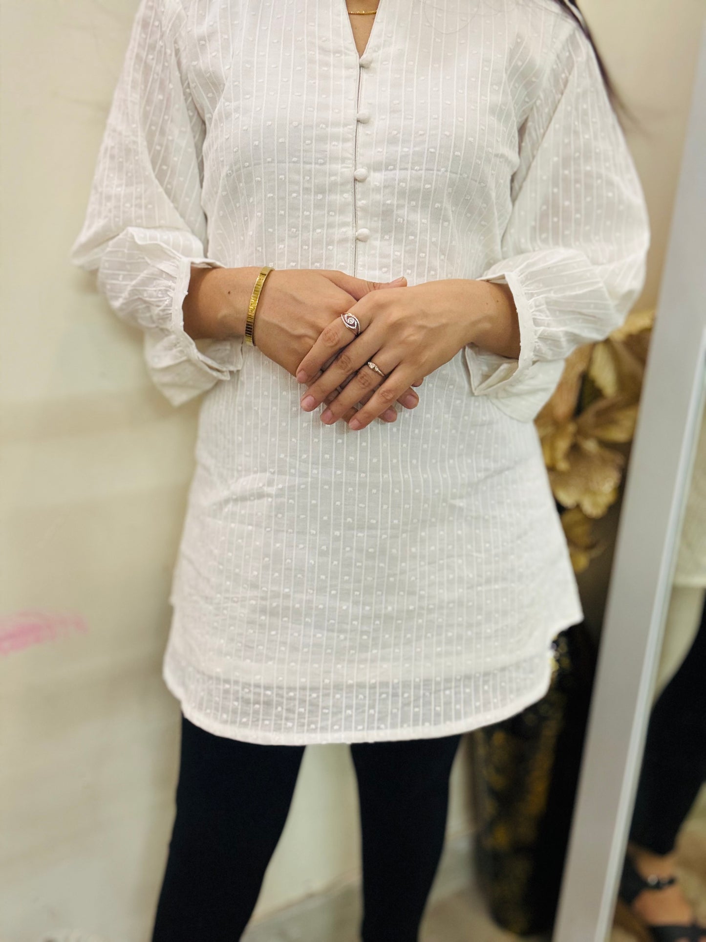 Starry White Cotton Top