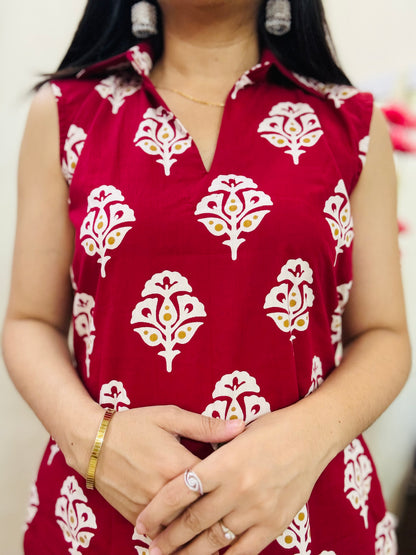 Maroon Charm Kurta Set