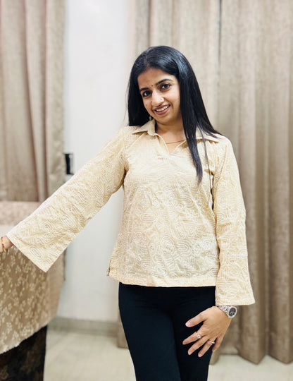 Ruhani Embroidered Kurta Top