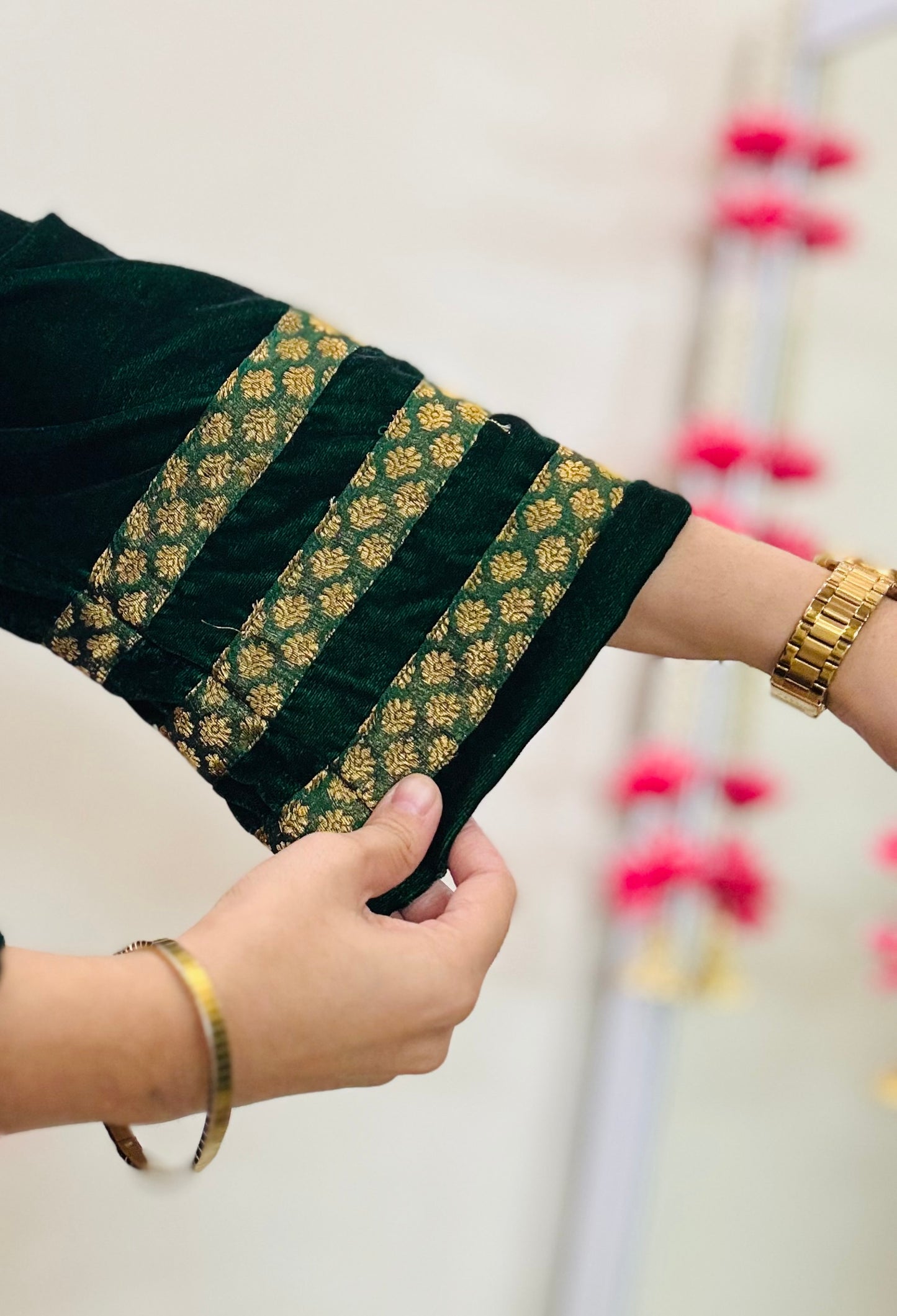 Noor-e-bottle green Co-ord Set