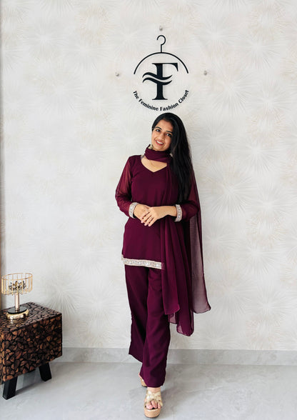 Wine Aura Palazzo Set