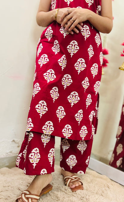Maroon Charm Kurta Set
