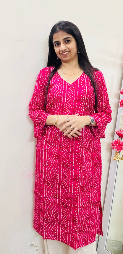 Pink Spark Kurta Set