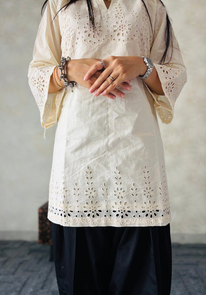 Calm Cream Kurti