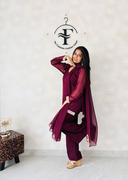 Wine Aura Palazzo Set