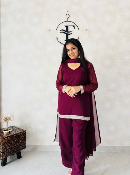 Wine Aura Palazzo Set