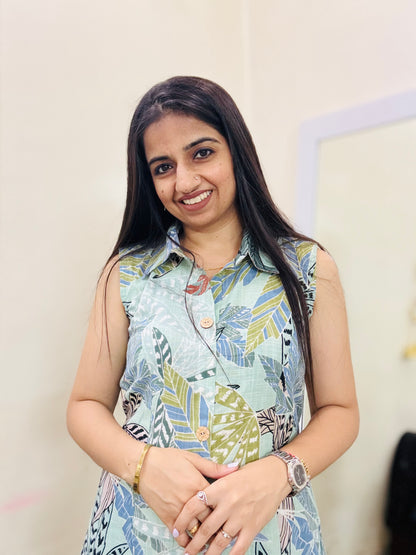 Leaf & Breeze Shirt Dress