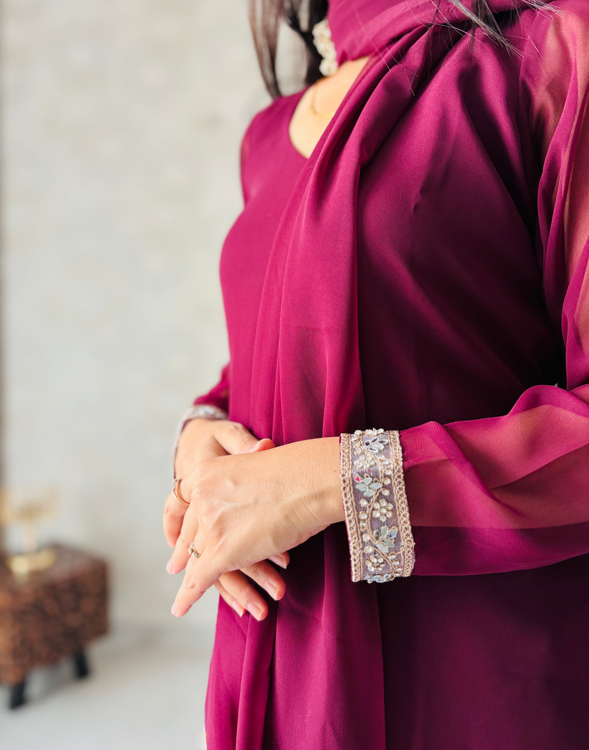 Wine Aura Palazzo Set
