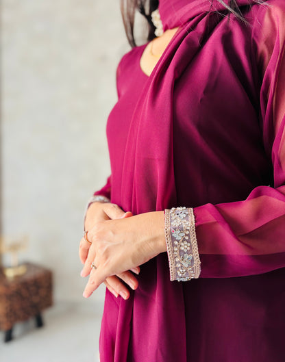 Wine Aura Palazzo Set