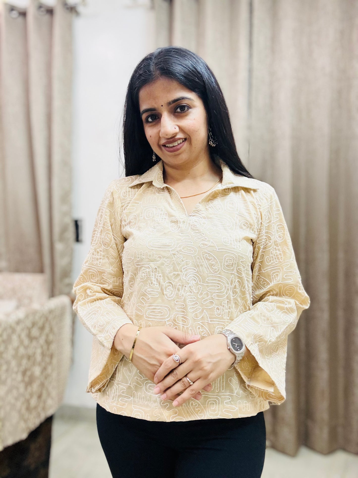 Ruhani Embroidered Kurta Top