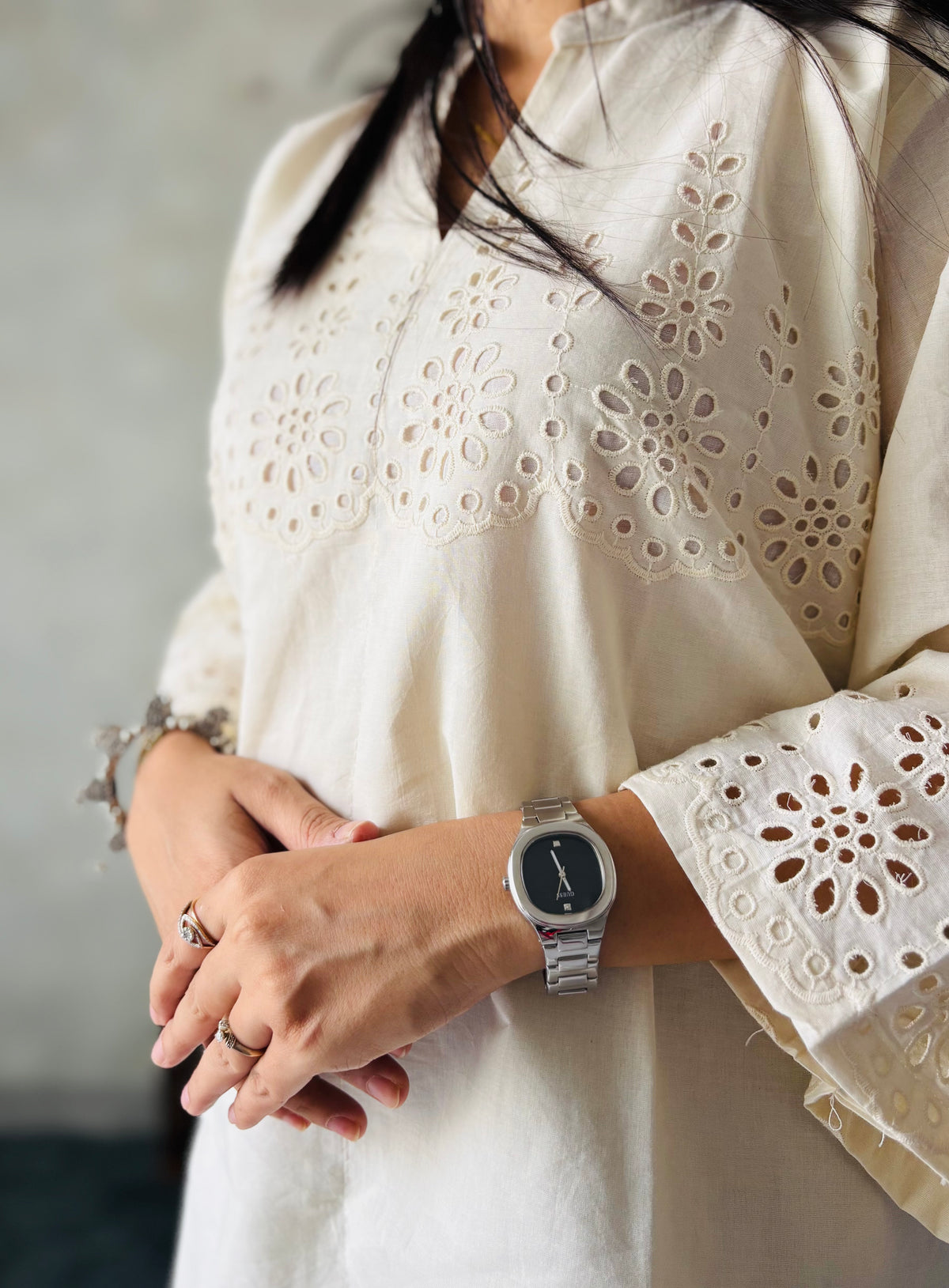 Calm Cream Kurti