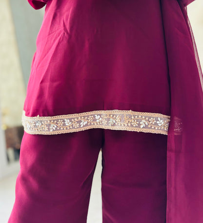 Wine Aura Palazzo Set