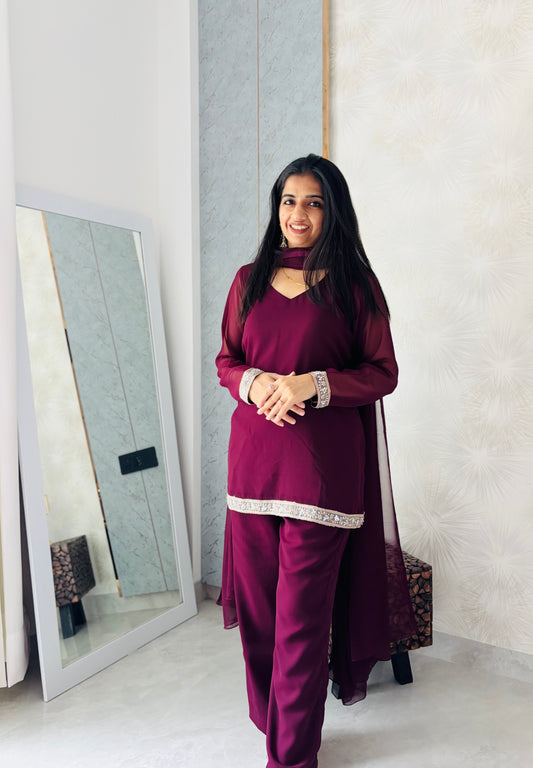 Wine Aura Palazzo Set