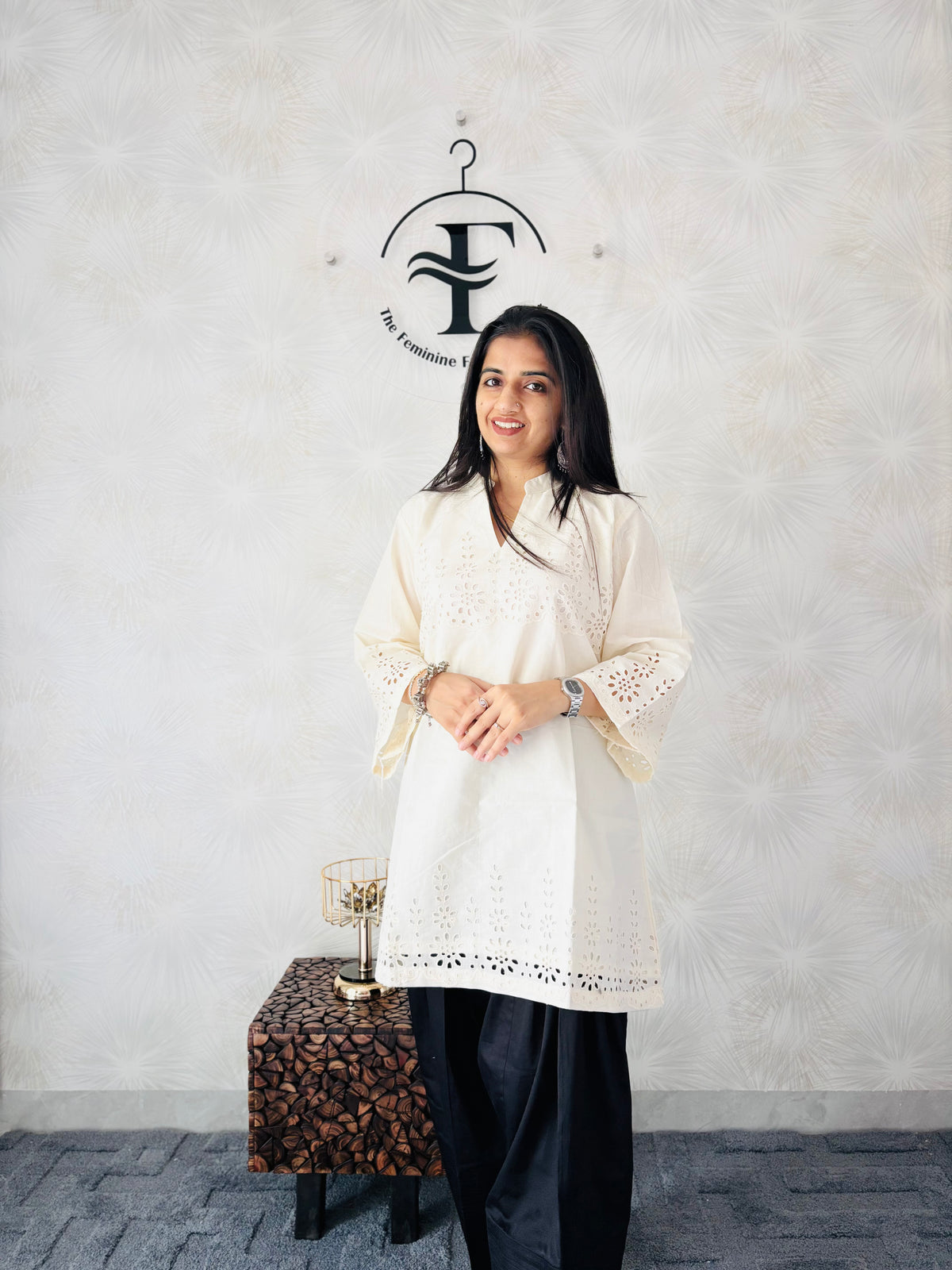 Calm Cream Kurti