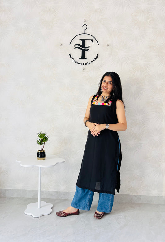 Rangrez Black Kurti