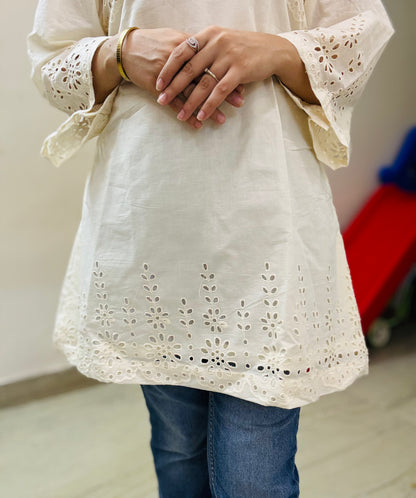 Calm Cream Kurti