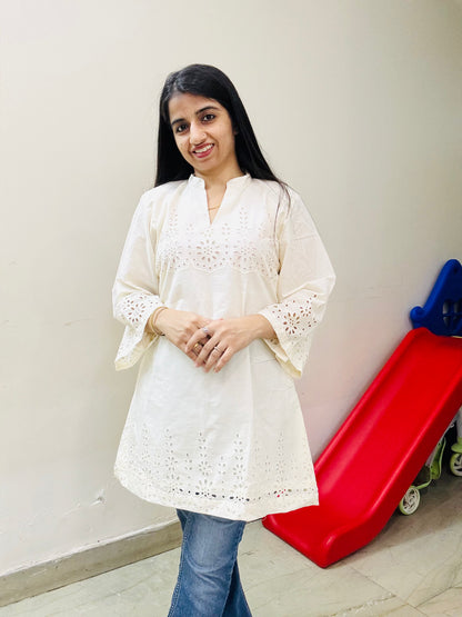 Calm Cream Kurti