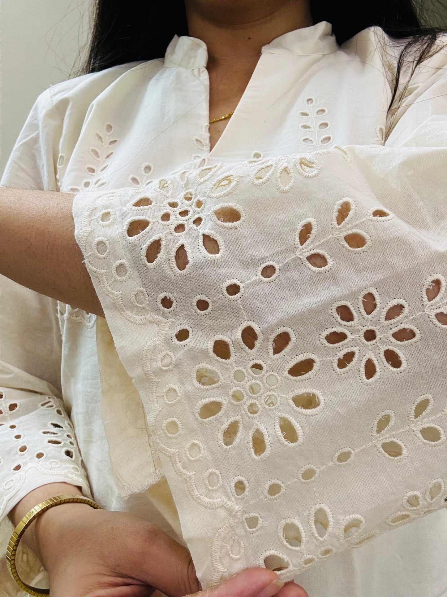 Calm Cream Kurti