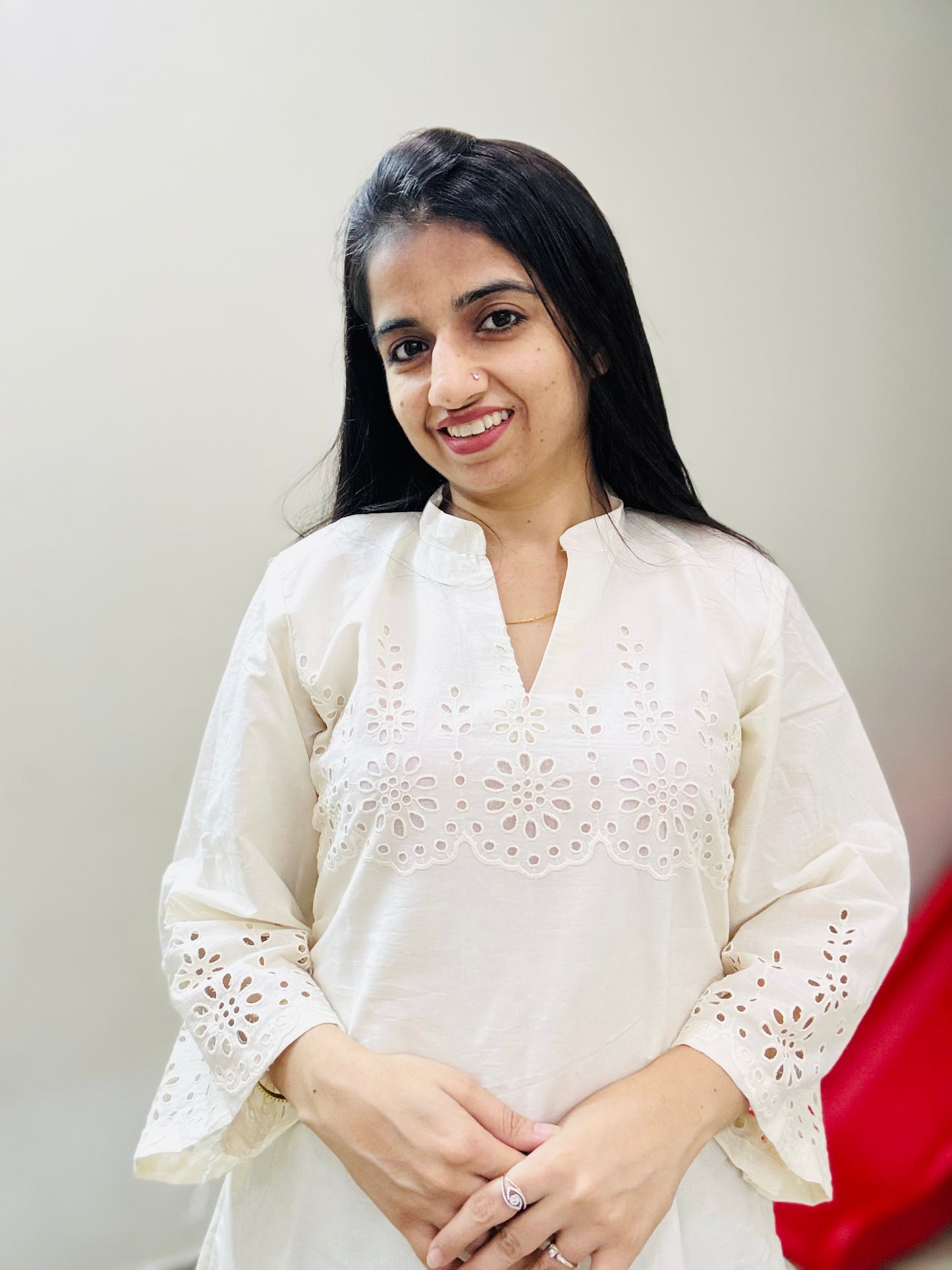 Calm Cream Kurti