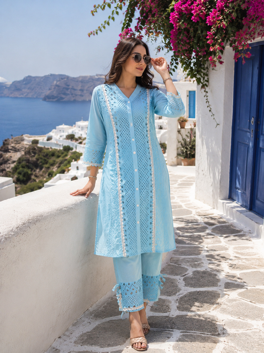 Schiffli Serenity Co-ord Set