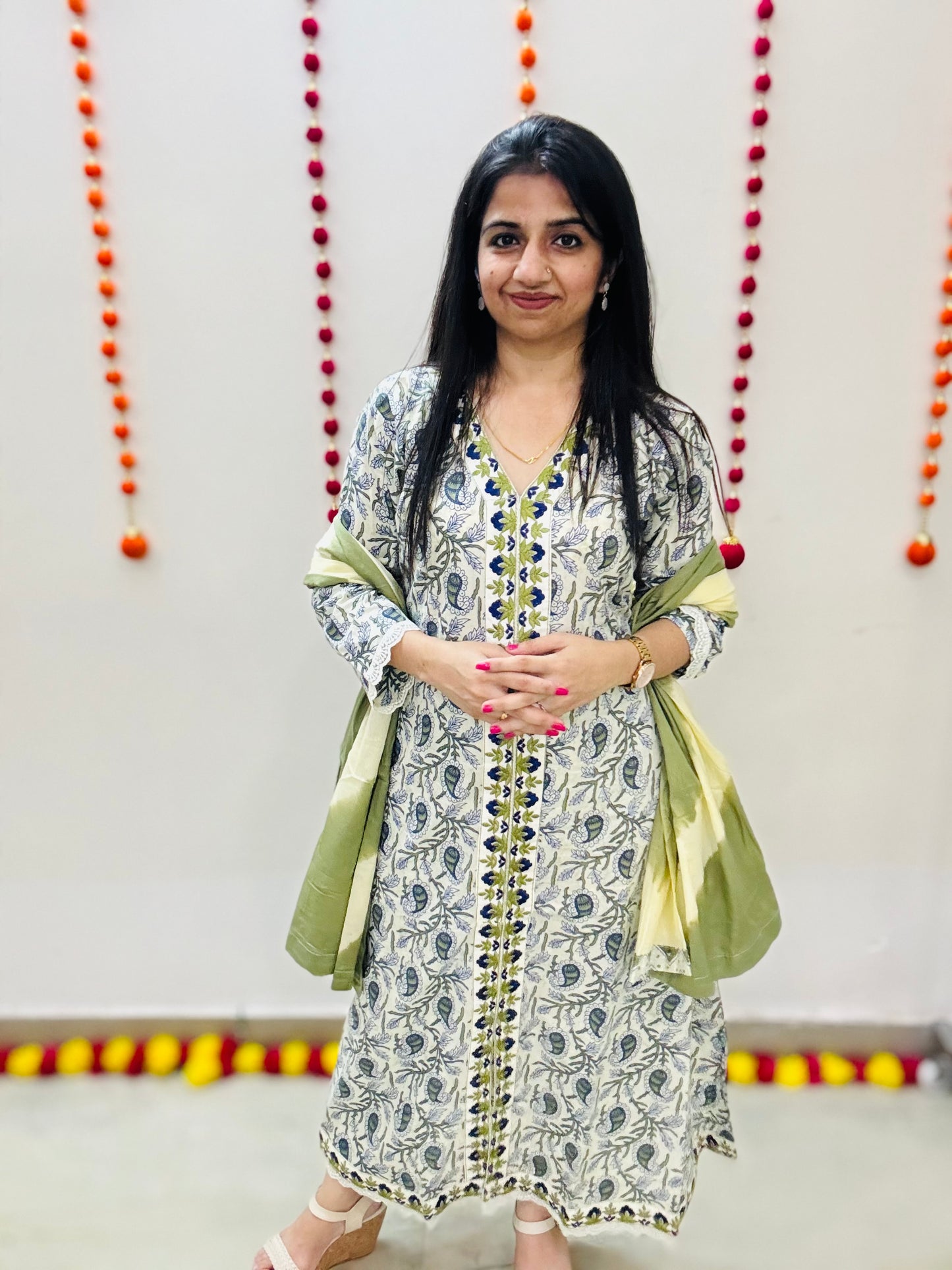 Green Blossom Suit Set