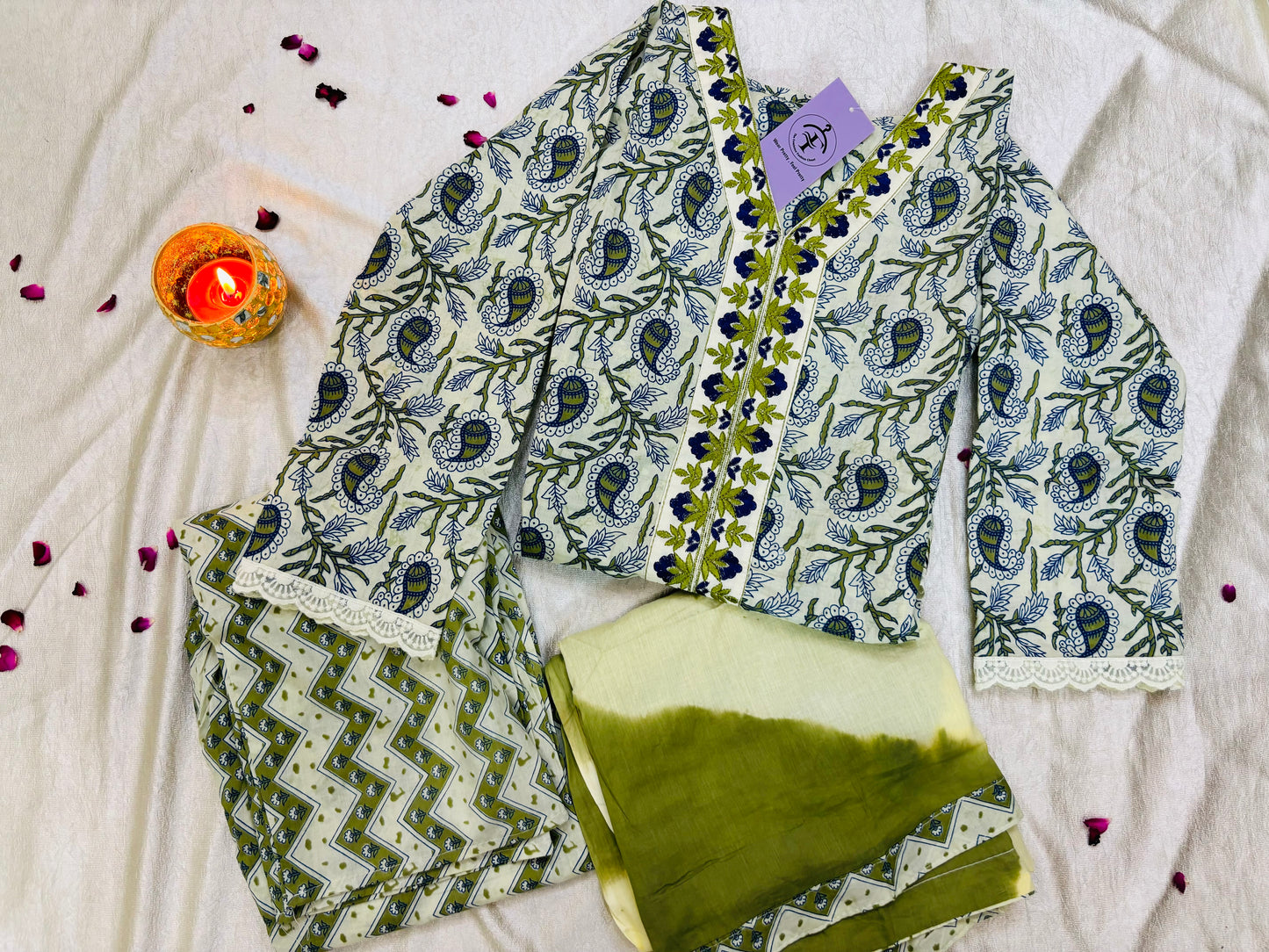 Green Blossom Suit Set
