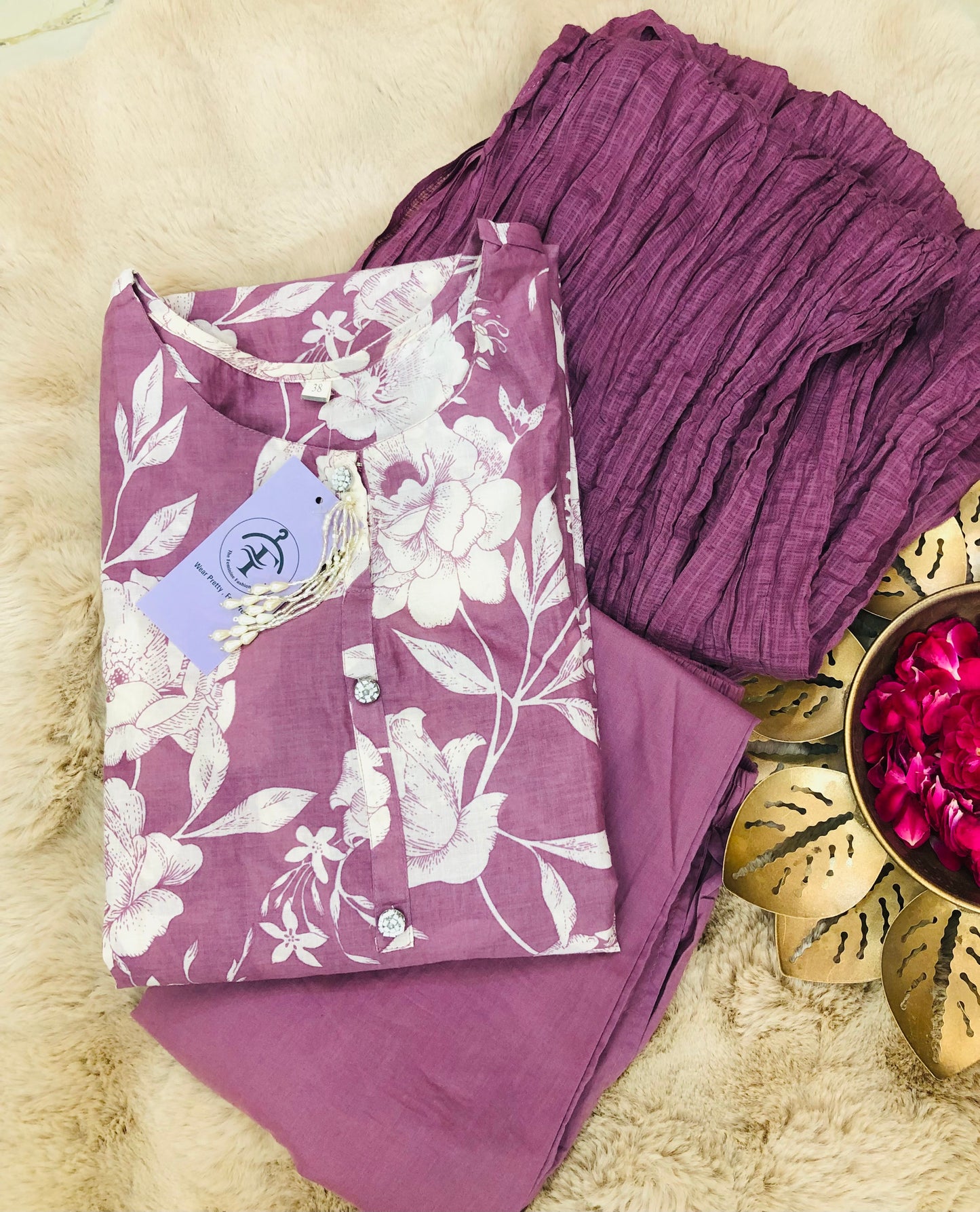 Mauve Blossom Suit Set
