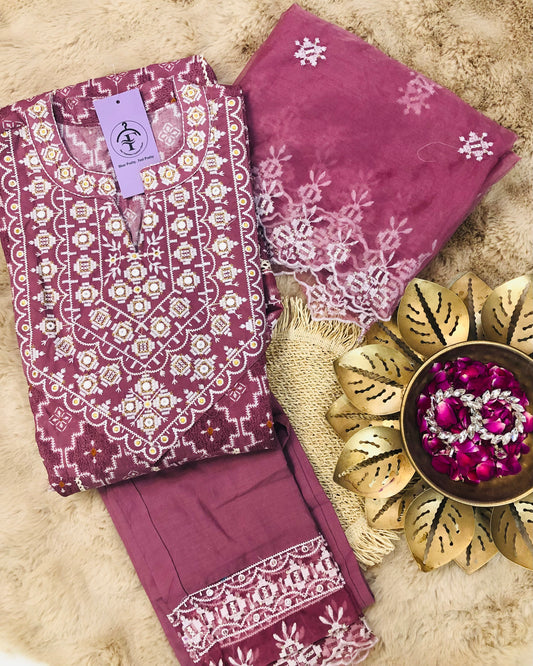 Mauve Majesty Anarkali Suit Set