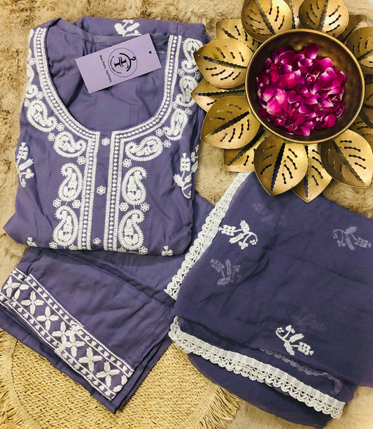 Jamuni Adda Chikankari Suit Set