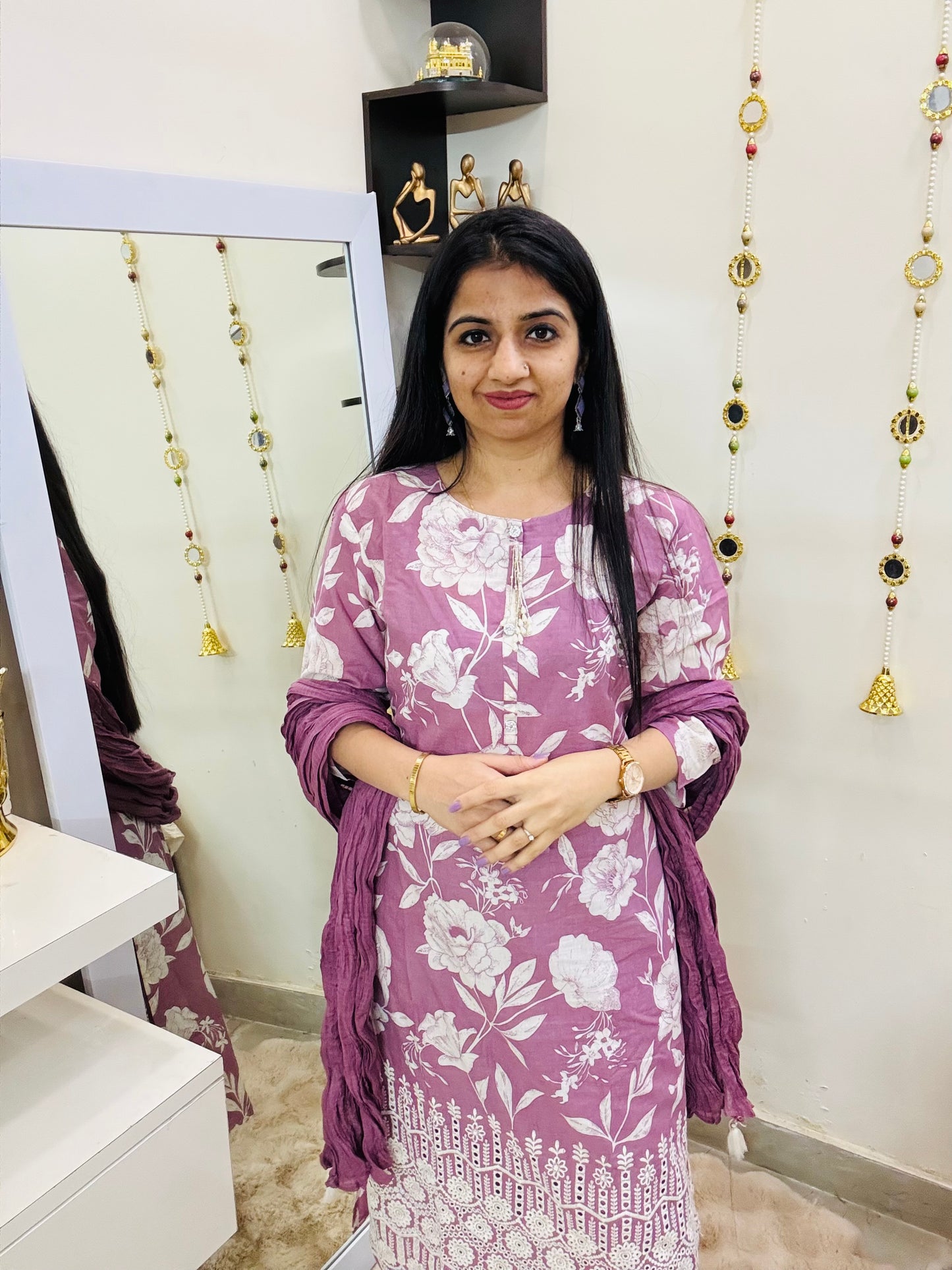 Mauve Blossom Suit Set