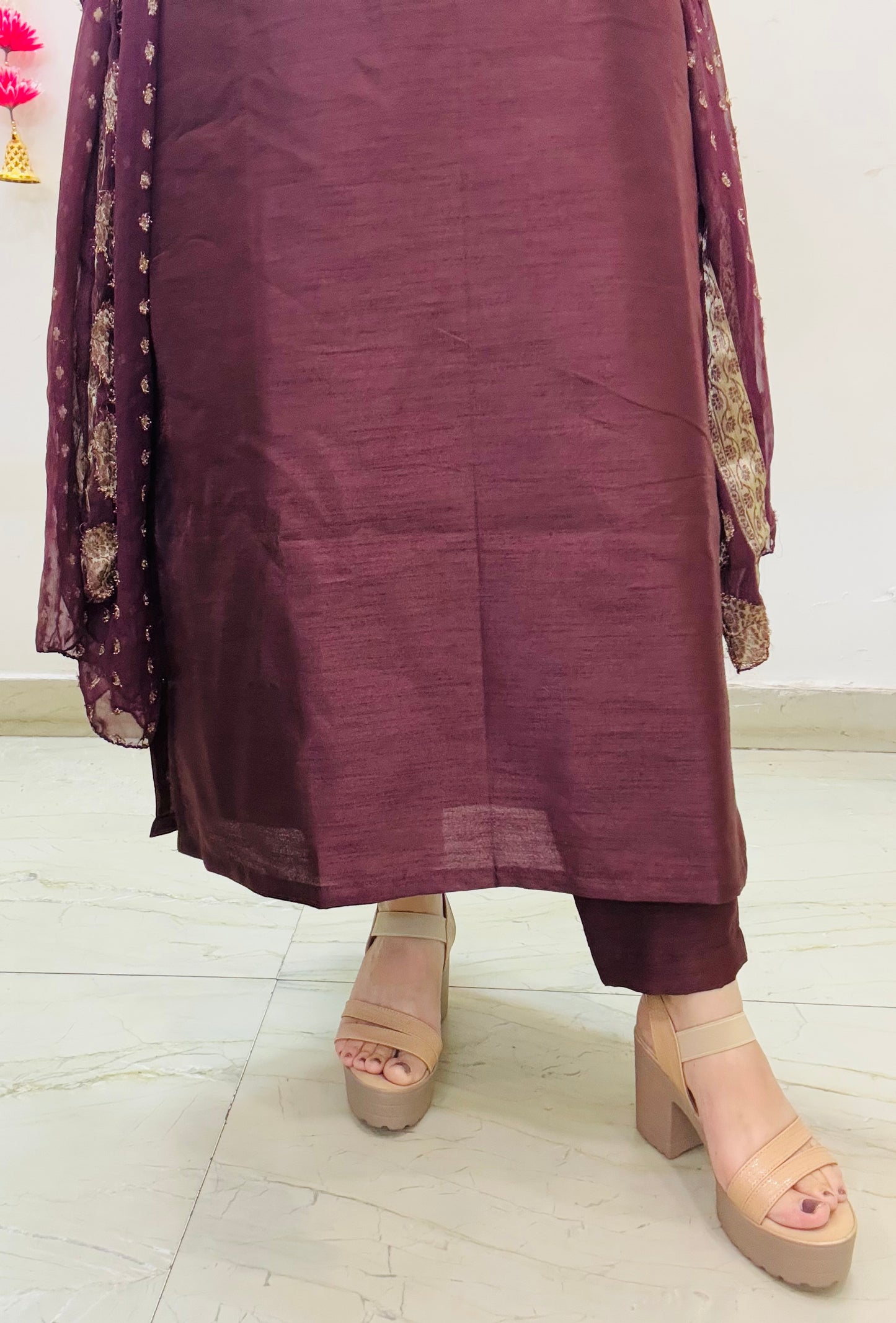 Silk Mocha Suit Set