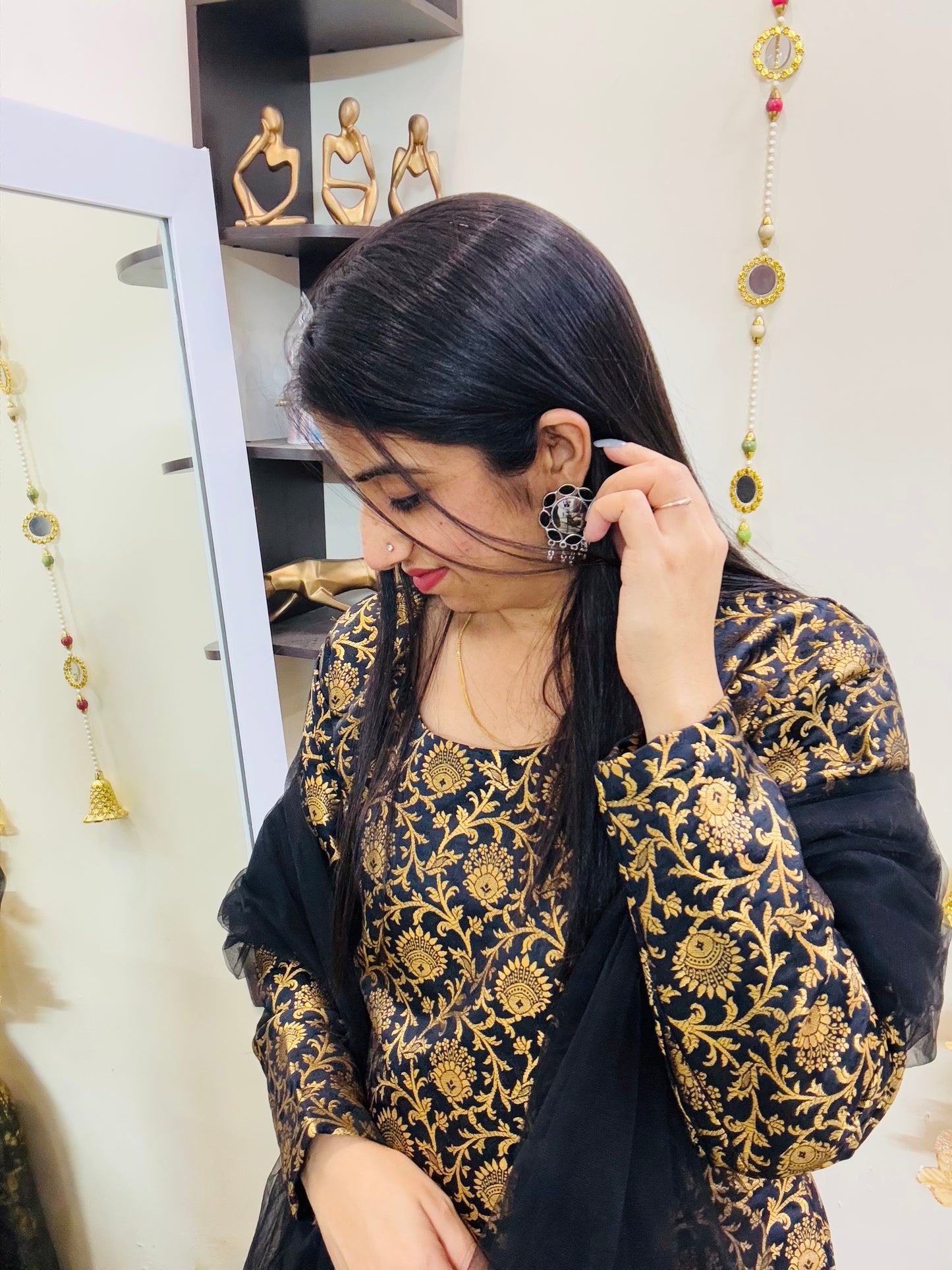 Black Gold Charm Suit Set