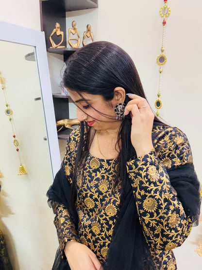 Black Gold Charm Suit Set