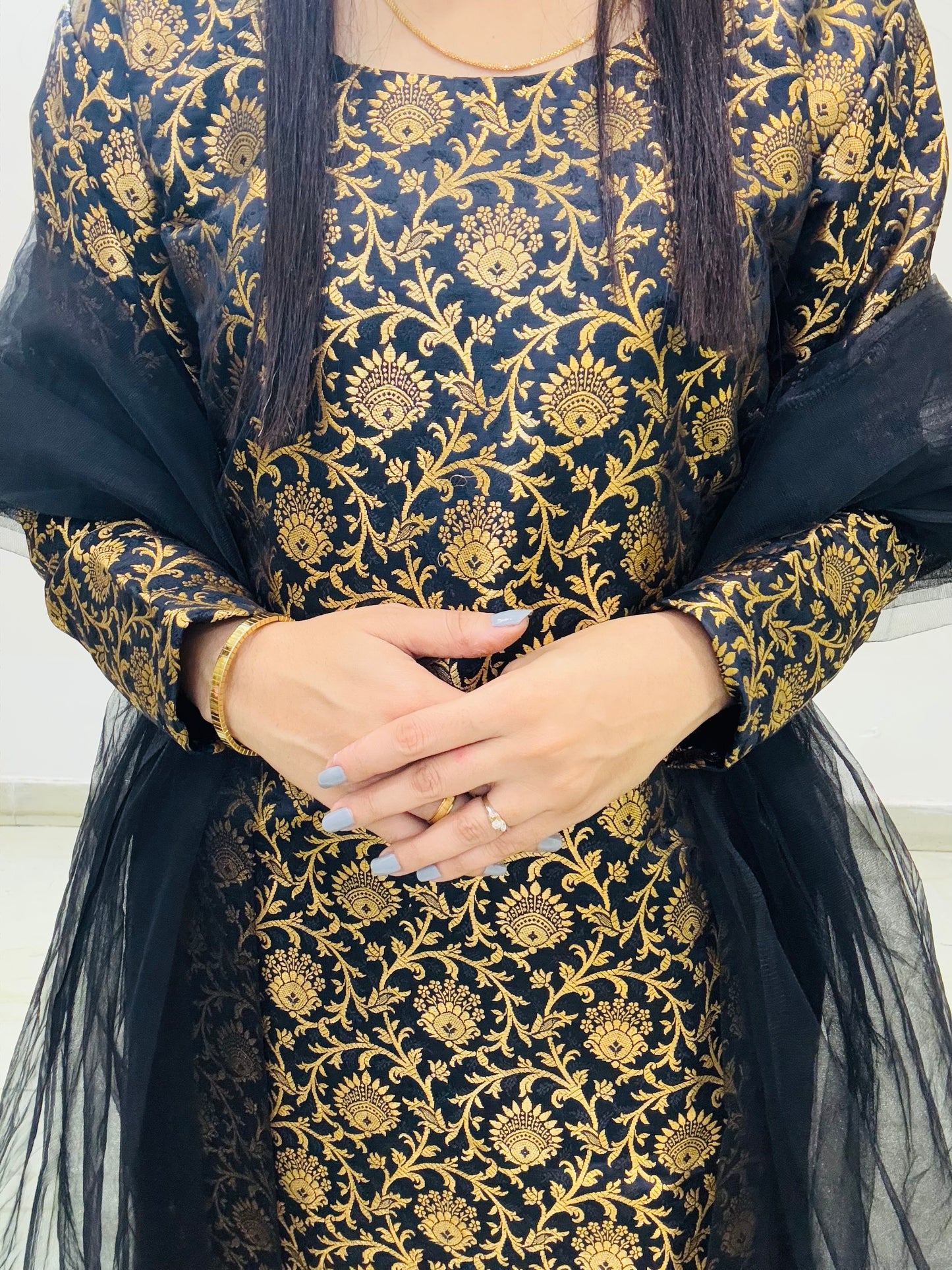 Black Gold Charm Suit Set