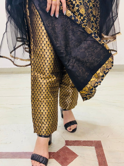 Black Gold Charm Suit Set