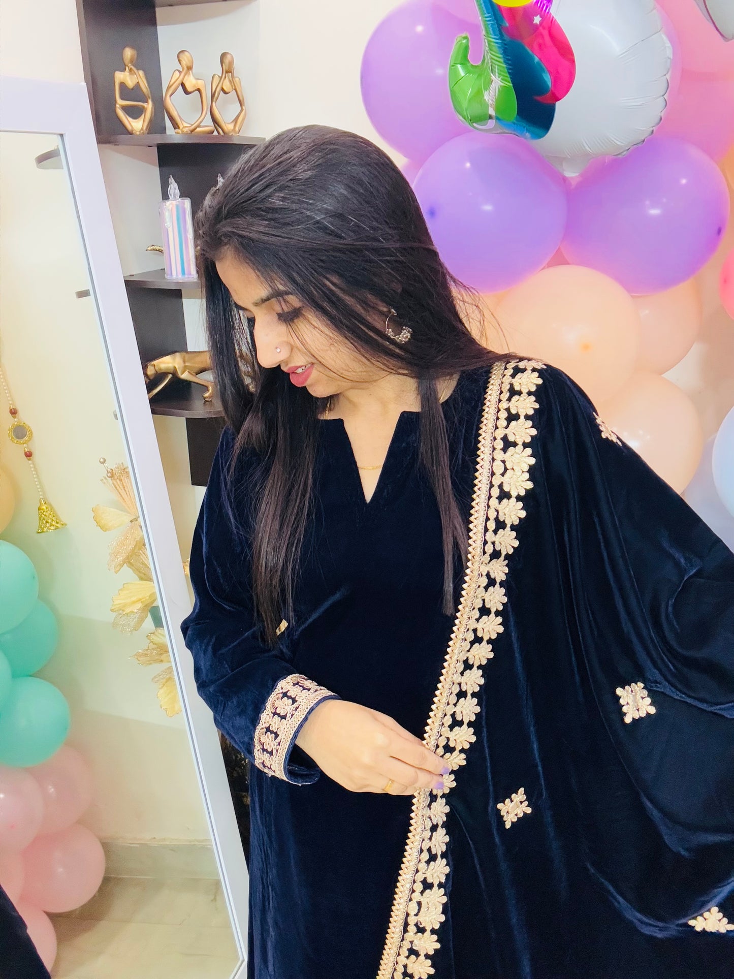 Navy Blue Royalty Suit Set