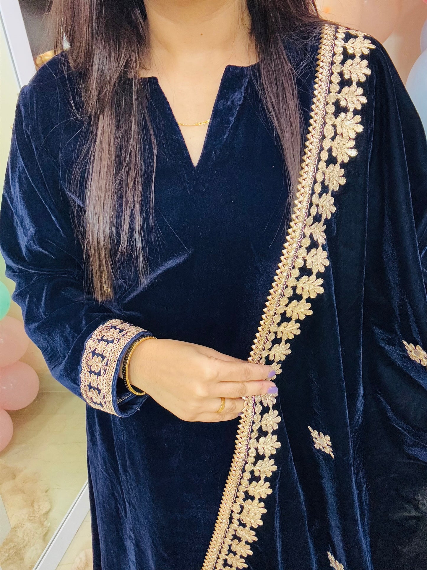 Navy Blue Royalty Suit Set