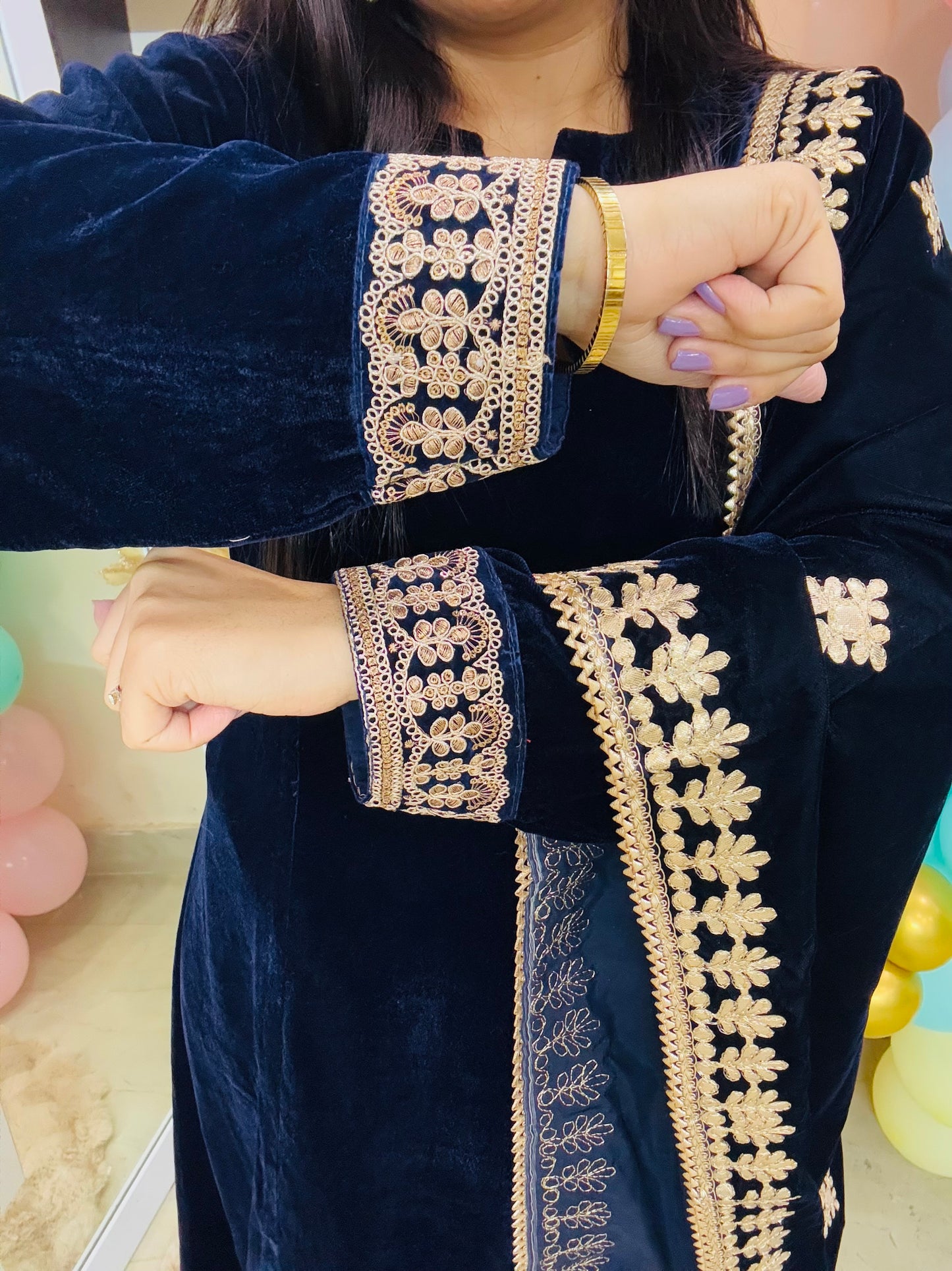 Navy Blue Royalty Suit Set