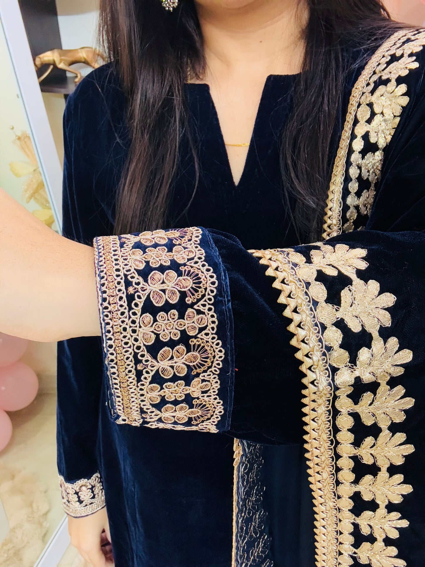 Navy Blue Royalty Suit Set