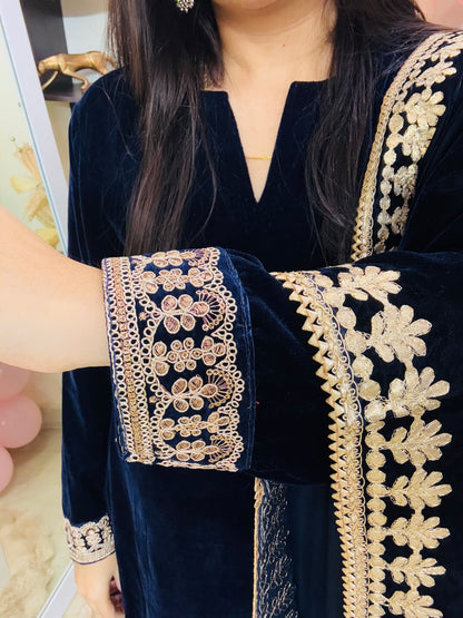Navy Blue Royalty Suit Set