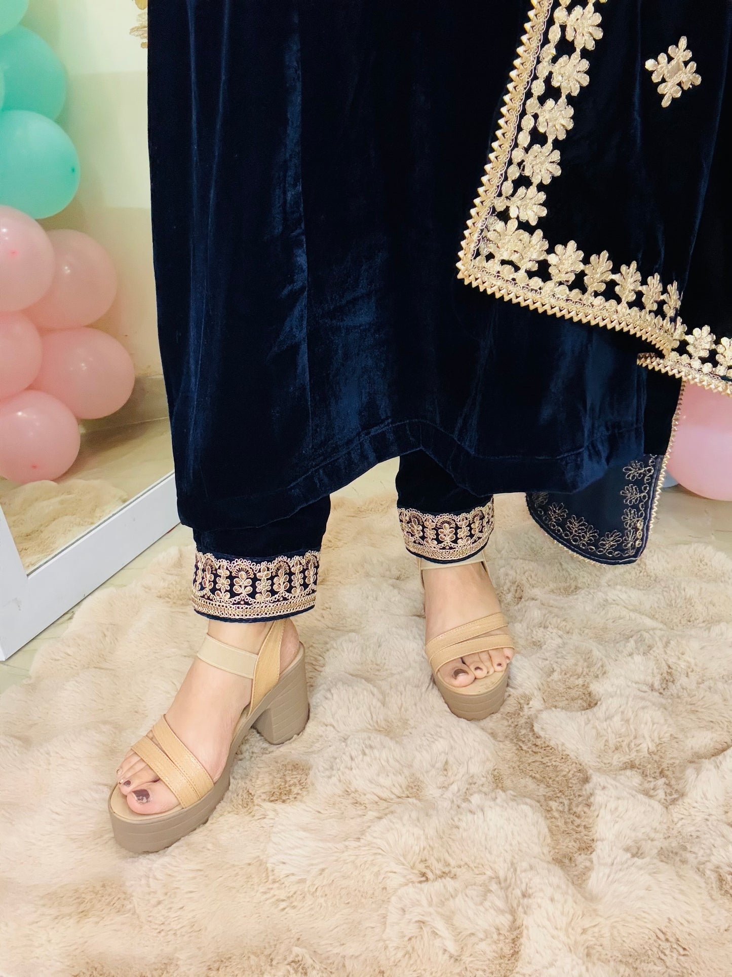 Navy Blue Royalty Suit Set