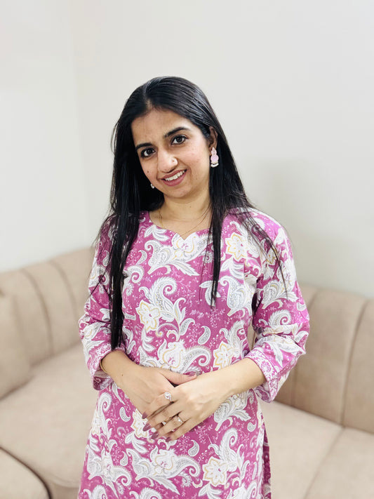 Blush Blossom Kurta Set