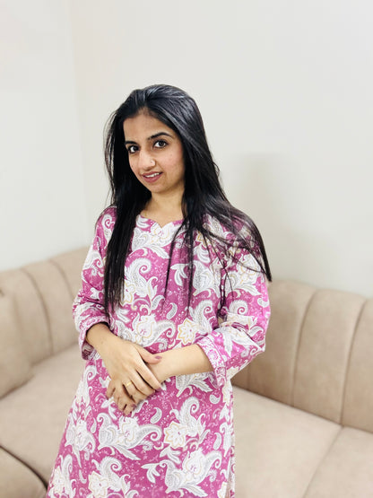 Blush Blossom Kurta Set
