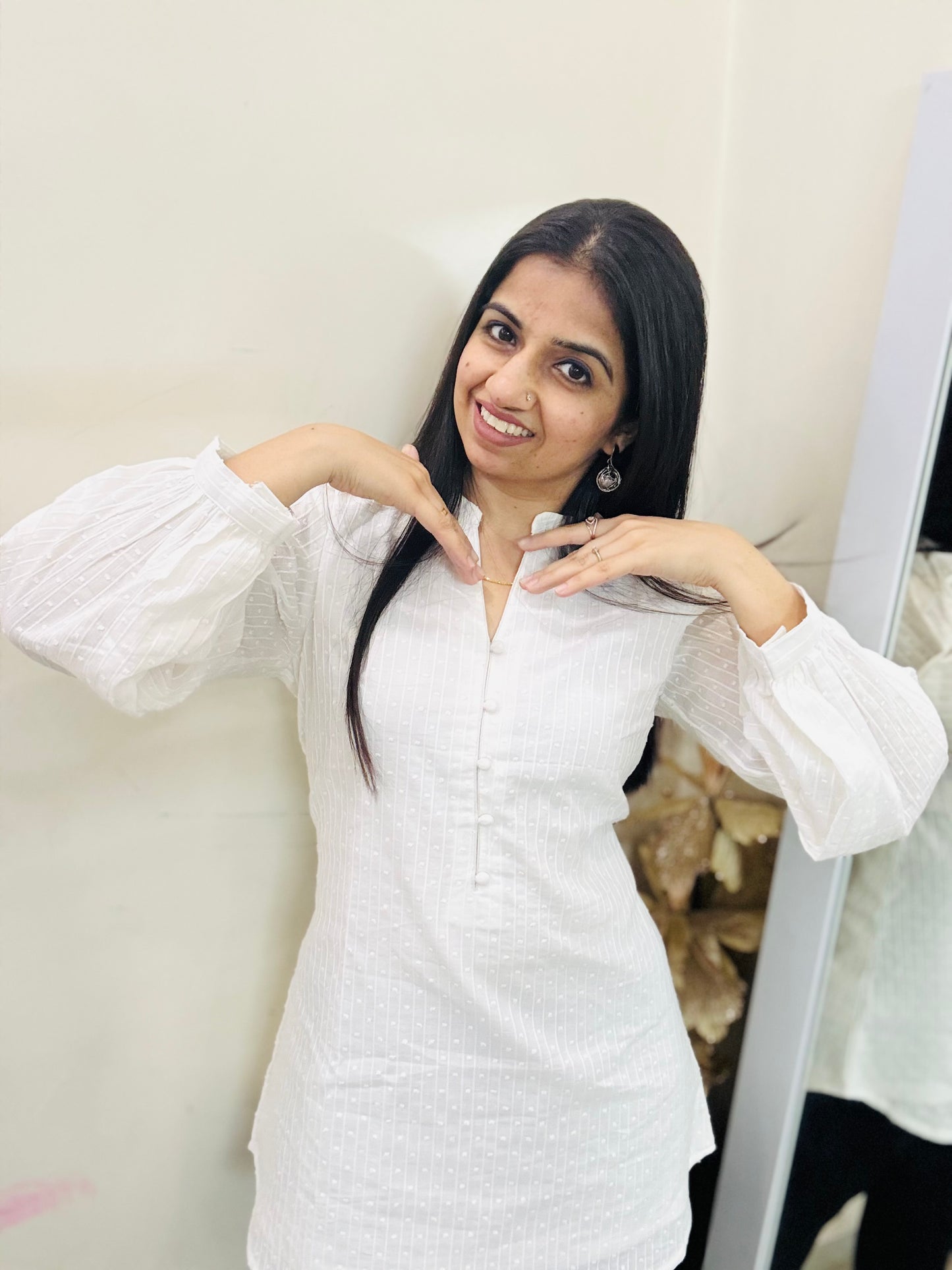 Starry White Cotton Top